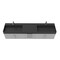 Castello Usa Amazon 84-inch Gray Vanity Set with Black Top and Brushed Nickel Handles CB-MC-84G-BN-2056-BL - alternate 4